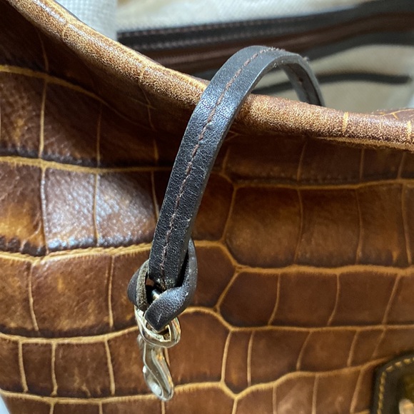 Dooney & Bourke vintage brown leather reptile print - Picture 9 of 16